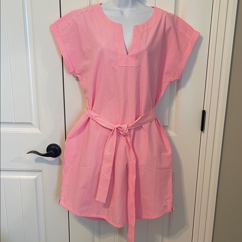 Vineyard Vines Malibu Pink Striped Dress